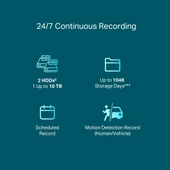 Tp-Link VIGI NVR2016H-16P 16 Kanal NVR (H.265+4K (2CH 8MP-16CH 1MP) PoE 90W thumbnail 8