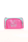Kaukko Sparkle Plump Kalem Çantası Pink Green K2617 - 1
