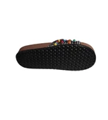 YAZKIŞ Kadın Siyah Üzeri Renkli Boncuklu Taşlı Terlik thumbnail 4