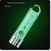 2500 lümen 7 farklı ışık şiddetine sahip kancalı flaşörlü ultra güçlü mini cep el feneri - 7