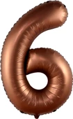 6 Rakam Çikolata Kahve Folyo Balon 40 inç 100 cm - 1