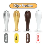 Pırlanta Plastik Sehpa Ayağı 30 cm Gümüş Renk 1 Adet Mobilya Orta Sehpası M8 Civatalı Ayak Ayaklar thumbnail 4