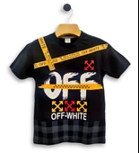 Triliya - Erkek Çocuk İkili Takım Off-White Baskılı Tişört ve Eşofman Altı Takımı 3-11 Yaş - 8