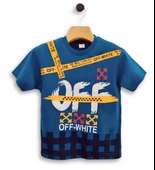 Triliya - Erkek Çocuk İkili Takım Off-White Baskılı Tişört ve Eşofman Altı Takımı 3-11 Yaş - 11