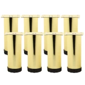 Ayarlanabilir Mobilya Kanepe Baza Koltuk Metal Destek Yükseltici Ayağı 15 cm Gold Ayakları 8 Adet - 5