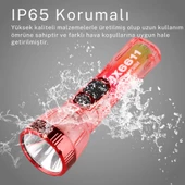 ultra güçlü 3 farklı ışık moduna sahip lityum pilli el feneri - 3