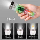 ultra güçlü 3 farklı ışık moduna sahip lityum pilli el feneri - 1