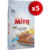 Mito Mix Yetişkin Kedi Maması 1 kg x 5 Adet - 1