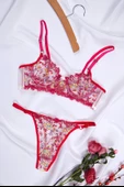 Çiçekli Balenli Bralet Takımı Love Secret 1007 - 2