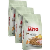 Mito Adult Cat Tavuklu Yetişkin Kedi Maması 1 Kg - 3 Adet - 1