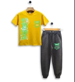 Triliya - Erkek Çocuk Tişört ve Eşofman Altı Takımı Cepli Lüks Ekonomik 3-11 Yaş - 7