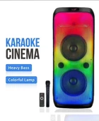 WDLR DR-1027 Mikrofonlu Kumandalı Işıklı Kablosuz Bluetooth Hoparlör - 1