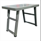 Büyük Açılır Kapanır Ayaklı Portatif Kamp Balkon Bahçe Plaj Havuz Başı Kumsal Piknik Masası Sehpası - 2