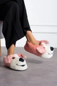 Albishoes Sevimli Köpek Hayvan Figürlü Peluş Yumuşak Taban Ev Botu Kışlık Hayvanlı Ev Panduf (30-40) - 3