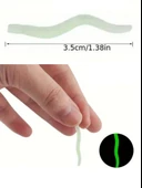 Eagenset Fosforlu Glow Gerçekçi Yapay Silikon Solucan Beyaz 25 Adet 3,5 cm - 1