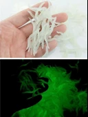 Eagenset Fosforlu Glow Gerçekçi Yapay Silikon Solucan Beyaz 25 Adet 3,5 cm - 2
