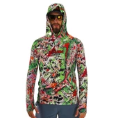 Fujin Pro Angler S24 Hooded Makai Green Red X Large - 2