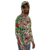 Fujin Pro Angler S24 Hooded Makai Green Red  Large - 1