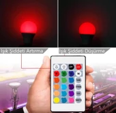 Uzaktan Kumandalı 9W Rgb Ampul E27 Duy - 5