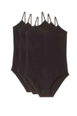 3 Adet İp Askılı Kadın Çıtçıtlı Body Siyah thumbnail 1