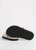 BENETTON 10214 HAFİF TABAN PARMAK ARASI KETEN KADIN SANDALET - 8