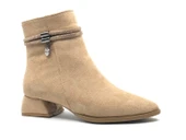 Asya Şerit Taşlı Sivri Burun Kısa Topuklu Kadın Bot thumbnail 5