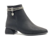 Asya Şerit Taşlı Sivri Burun Kısa Topuklu Kadın Bot thumbnail 6