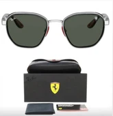Ray-Ban Ferrari 3674M F00771 Silver-Green Erkek Güneş Gözlüğü - 1
