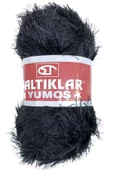 1 Adet Yumoş Sakallı El Örgü Ipi Yünü SİYAH - 1