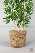 BİÇİÇEK   Yapay Bambu ağacı 140cm Hasır Saksıda - 2
