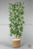BİÇİÇEK   Yapay Bambu ağacı 140cm Hasır Saksıda - 5