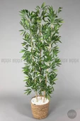 BİÇİÇEK   Yapay Bambu ağacı 140cm Hasır Saksıda - 3