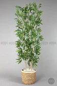 BİÇİÇEK   Yapay Bambu ağacı 140cm Hasır Saksıda - 10