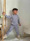 ERKEK ÇOCUK KREŞ OKUL KAPŞONLU PAMUK EŞOFMAN TAKIMI - 3