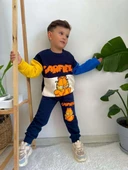 ERKEK ÇOCUK GARFIELD MODELLİ PAMUK EŞOFMAN TAKIMI - 1