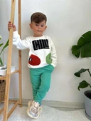 ERKEK ÇOCUK BİSİKLET YAKA PAMUK EŞOFMAN TAKIMI - 2