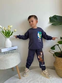 ERKEK ÇOCUK BİSİKLET YAKA PAMUK EŞOFMAN TAKIMI - 5