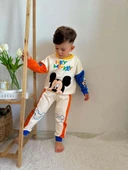 ERKEK ÇOCUK MİCKEY MODELLİ BİSİKLET YAKA PAMUK EŞOFMAN TAKIMI - 2