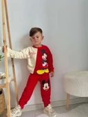 ERKEK ÇOCUK MİCKEY MODELLİ BİSİKLET YAKA PAMUK EŞOFMAN TAKIMI - 7