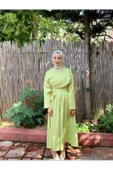 ETKM002 Üstü Bağlamalı Eteği Yandan Fermuarlı Takım F. Yeşili - 3