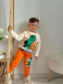 ERKEK ÇOCUK MINECRAFT MODELLİ BİSİKLET YAKA PAMUK EŞOFMAN TAKIMI - 7