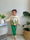 ERKEK ÇOCUK MINECRAFT MODELLİ BİSİKLET YAKA PAMUK EŞOFMAN TAKIMI - 12