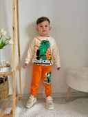 ERKEK ÇOCUK MINECRAFT MODELLİ BİSİKLET YAKA PAMUK EŞOFMAN TAKIMI - 8