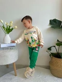 ERKEK ÇOCUK MINECRAFT MODELLİ BİSİKLET YAKA PAMUK EŞOFMAN TAKIMI - 11