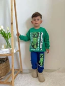 ERKEK ÇOCUK MINECRAFT MODELLİ BİSİKLET YAKA PAMUK EŞOFMAN TAKIMI - 3
