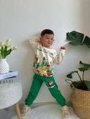 ERKEK ÇOCUK MINECRAFT MODELLİ BİSİKLET YAKA PAMUK EŞOFMAN TAKIMI - 10