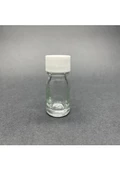 Labshop41 Şeffaf Cam Şişe 5 ml  , 5 cc Beyaz Kapaklı Cam Şişe  ,  Saydam Cam Şişe x 10 Adet - 1