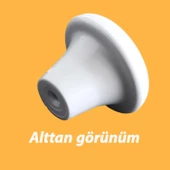 15 Adet Sert Plastik Mantar Düğme Kulp Beyaz Dolap Mobilya Mutfak Dolabı Çekmece Kapak Kulpu Kulbu - 3