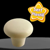 Sert Plastik Mantar Düğme Kulp Krem Dolap Mobilya Mutfak Dolabı Çekmece Kapak Kulpu Kulbu - 1