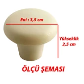 15 Adet Sert Plastik Mantar Düğme Kulp Krem Dolap Mobilya Mutfak Dolabı Çekmece Kapak Kulpu Kulbu - 3
